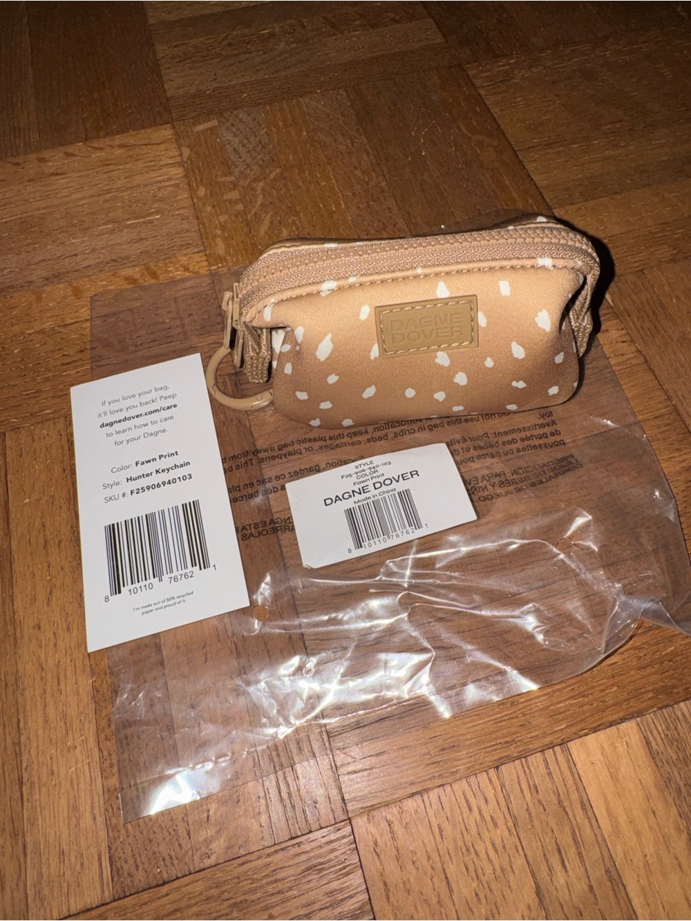 Dagne Dover Fawn Print Hunter Keychain